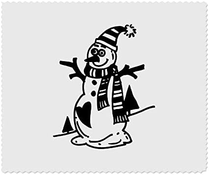 Азиеда 2 x 'Божиќен снежен човек' микрофибер леќи/чаши за чистење на крпи за чистење