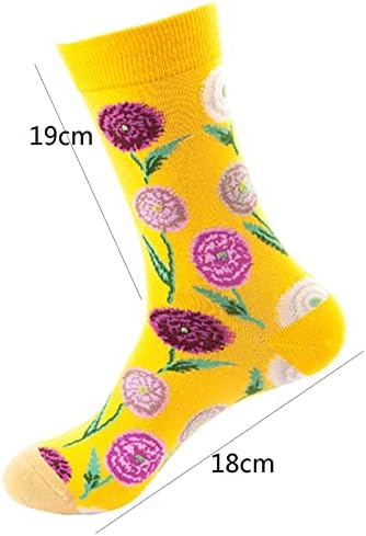 Волна чорапи за жени со големина 9-11 женски чорапи печати чорапи подароци памук долго смешно трчање чорапи жени без шоу