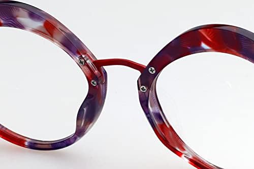 Зени сина светлина блокирајќи ги очилата за читање за жени стилски геометриски рамка светло очила