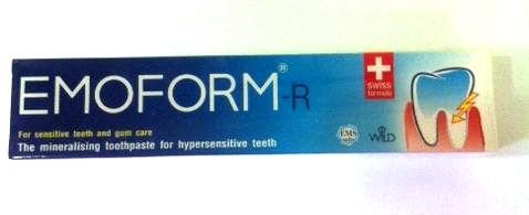 Емоформ-Р анти-чувствителна паста за заби за намалување на чувствителните заби 160 G. Тајланд производ со емоформ