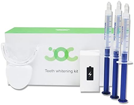Заштитни заби за белење на заби црна со LED светло дома за чувствителни заби, професионален белег на заби