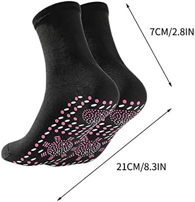 Чорапи за само -загревање на турмалински чорапи, зимски топли удобни чорапи за жени мажи на отворено/скијање/пешачење 1pair