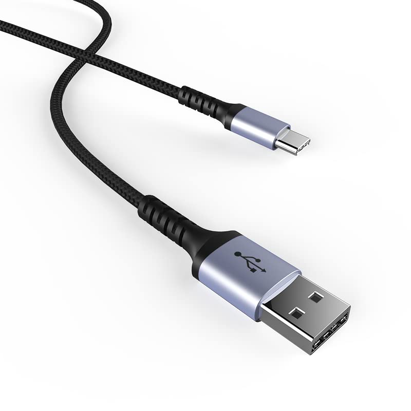 MIZIQIER USB C Кабел 3a Брзо Полнење [1.6 ft] USB A до Тип C Полнач Кабел Плетенка Компатибилен Со Samsung Galaxy A10e A20 A50 A51 A71,
