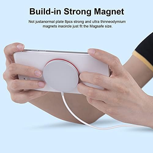 Infitran Телефон Магсафе налепница Магнетна плоча за монтирање компатибилна со Magsafe P-Pocket Base за iPhone 12 за Magsafe Car Mount