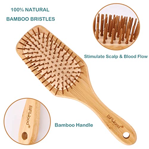 Bfwood Bamboo Finder Failth Frush и четка за тркалезна брада