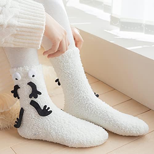 Куќни чорапи за жени Зимски чорапи меки топла удобност случајни чорапи за жени смешни чорапи корални чорапи од руно стојат