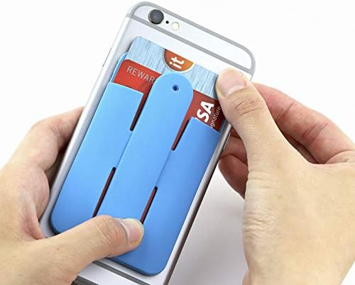 Трговецпс 10 парчиња држач за мобилни картички за мобилни телефони на паричник со штанд за iPhone, Android и повеќето паметни телефони