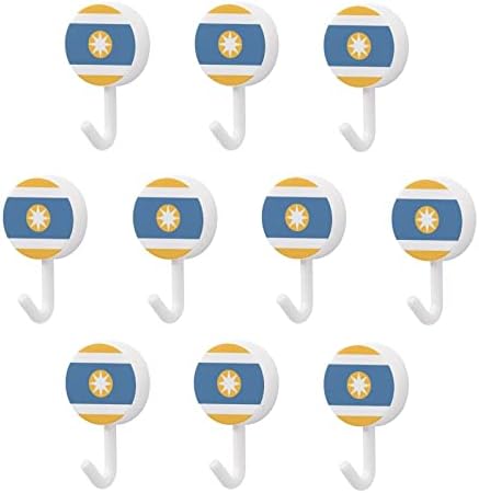 Меѓународно знаме на мировни лепила куки сет од 10 тркалезни пластични куки без куки за wallидови за кујна за кујнски бања домашна канцеларија