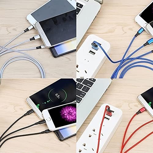 Volt Plus Tech Pro USB 3IN1 мулти кабел компатибилен со вашиот Vivo Note 8, HTC One M9, M8 Data Universal Exiversal Exiverse за брзи брзи