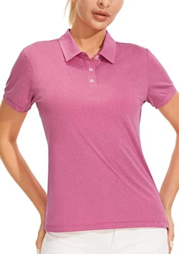 Персит женски голф поло маици UPF 50+ тениски атлетски маици со кои се врзани обични работи за суво вклопување мека кошула за ладење