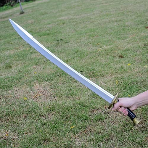 Ларпгерс Класичен кинески јанлинг сабја од пена меч, меч за историски тренинг за костум за Ноќта на вештерките, настани на ЛАРП,