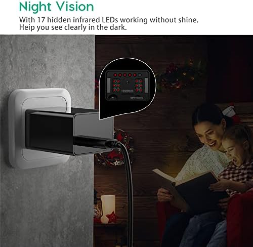Pizzia HOME UBS Камера Внатрешна Надворешна Камера Безжична Паметна Безбедносна Камера, 1080p HD Камера За Кучиња Со Ноќно Гледање,
