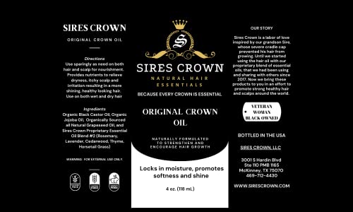 Сирс Круна Природни Основни Работи За Коса-Оригинално Масло Од Круна-целосно природна мешавина од светло, природно миризливо масло