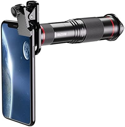 Jieseing 48x Оптички телескоп Телефото леќи клип за мобилна мобилна камера со селфи статив