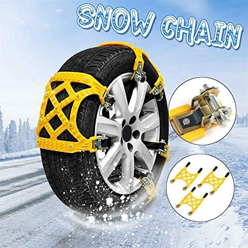 XCQ 6PCS постави TPU снежни ланци Универзална автомобилска костум Анти-лизгање 9 гуми за гуми Генерална автомобилска гума за SUV надвор