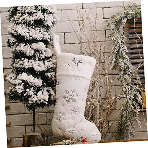 Kesyoo 1 парчиња снегулка порибување Божиќен украс дрво украси дрво украс Божиќно дрво Декорација Дедо Мраз за подароци торби чорапи