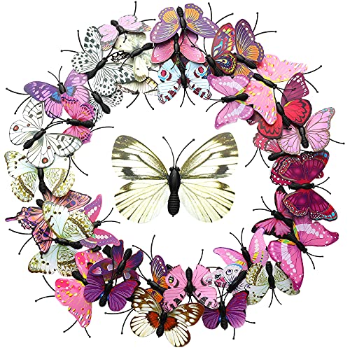 36 Парчиња Пеперутка Коса Клипови, Шарени Пеперутка Барети, Пеперутка Предвремени Коса Клип, Сјајот Барети Пеперутка, Смола