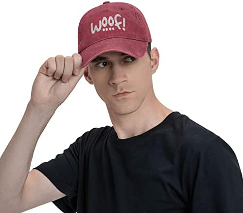 Zdzqart Woof! Unisex каубојска капа за бејзбол капачиња прилагодливи спортски голф тексас каскета капа црна