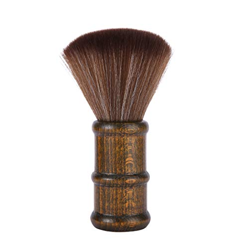 Бербер вратот Дастер четка за сечење на косата, професионална мека врата чистење дрвена рачка четка за лице, салон алатка