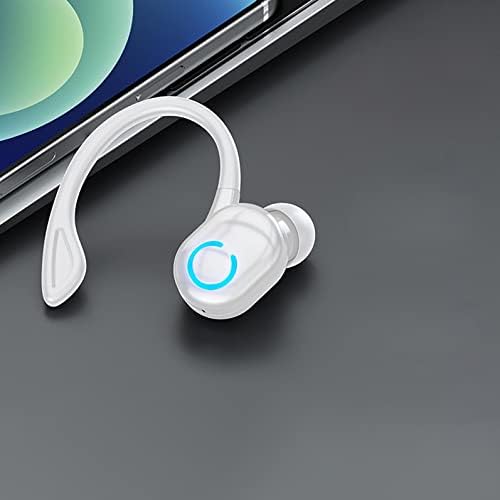 MLLKCAO 1 пар Earhook Bluetooth слушалки безжични Bluetooth 5.2 Ултралејски слушалки за слушалки со микрофон