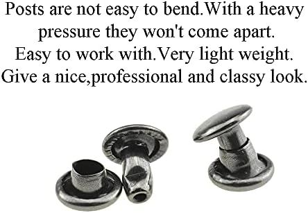 Јадаленд кожен двојно капаче за шини 8 мм метални сјајни без 'рѓа држете се под притисок лесно да се влезе за занаетчиска декорација за поправка