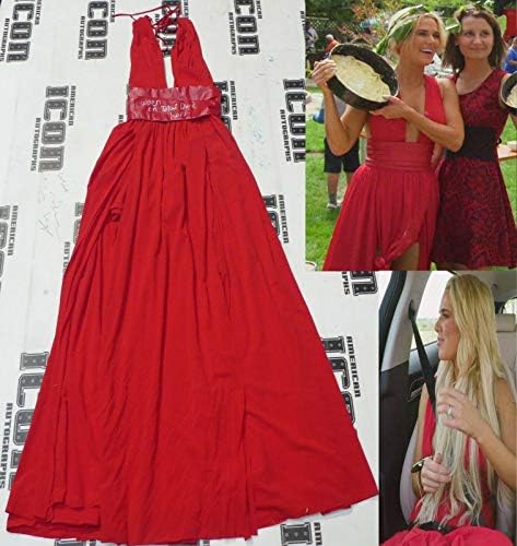Лана потпишана лично носена тотална дива користена фустан Бас Бекет Коа WWE Црвен прстен - Автограмирано борење разни предмети