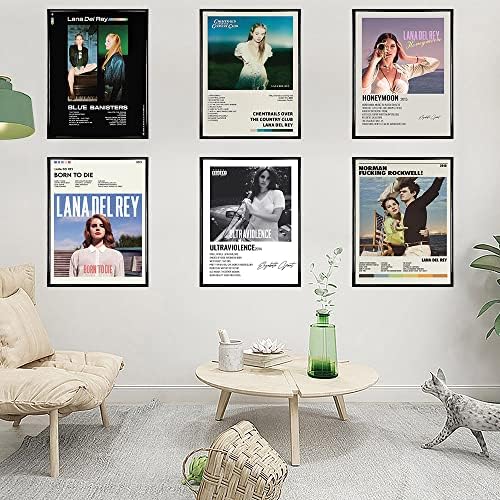 SYOLSO LANA DEL REY - Корица со албум од 6 компјутери потпишана ограничена постери соба естетски рапер рапер музички постер платно