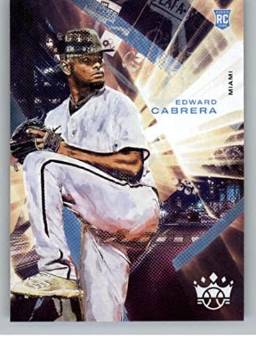 2022 Панини Дијамант Кингс 91 Едвард Кабрера РЦ Дебитант картичка Мајами Марлин дебитант I официјална MLB PA Бејзбол картичка во сурова