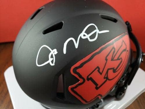 Џо Монтана Потпиша Шефови Затемнување Мини Шлем Фанатици Автентициран-Автограм Нфл Шлемови