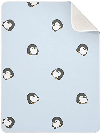 Swaddle Claute Cute Fat Penguin Potton Conte за новороденчиња, примање ќебе, лесен меко висино ќебе за креветчето, шетач, расадници