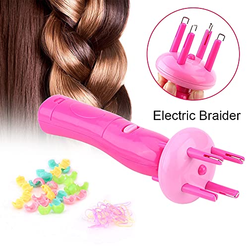 Aynefy Electric Braider, Electric Braider Automatic Hair Brail-Braid Hest x-Press пресврт плетенка плетена коса DIY алатка за стилизирање на возрасни
