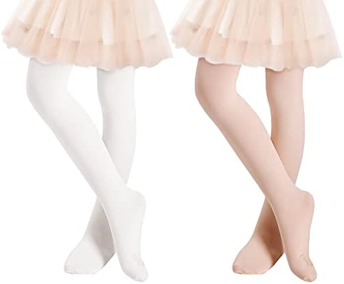 Зандо девојки балетски хулахопки за девојки за деца со нозе со нозе танцувачки чорапи за деца еластични училишни униформа хулахопки за девојчиња