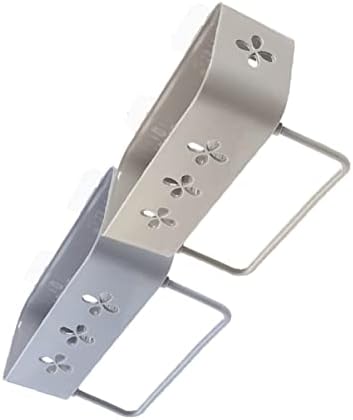 Кабилок пластична решетка за складирање 4 парчиња монтиран сив држач за туширање Организатор за туширање пешкир виси решетката кујна кујна кујна