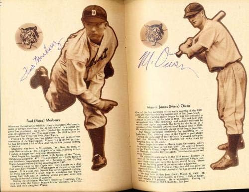 1934 Тимот На Детроит Тигри Потпиша Бејзбол Годишник 26 знаци! Пса/Днк - Автограм МЛБ Списанија