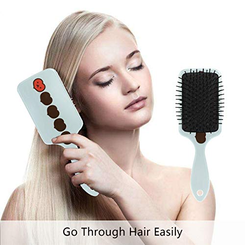 Четка за коса со перница од Vipsk, пластична шарена loveубовна шема, соодветна добра масажа и анти статична четка за коса за коса за