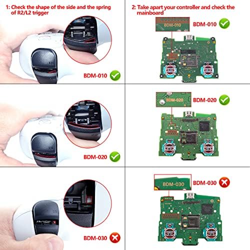 Extrerate Black Soft Moft Touch Замена на допир на допир на допир, компатибилен со PS5 контролер BDM-010 & BDM-020, прилагодена подлога за