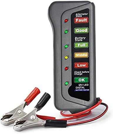 KXDFDC мини 12V тестер за батерии на автомобили 6 LED светла прикажуваат автоматски дијагностички алатки за автомобили алтернатива