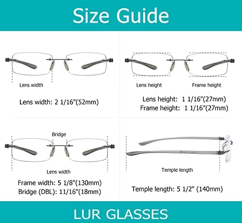 Лур 7 пакува чаши за читање со безжични часови + 6 пакувања класични очила за читање