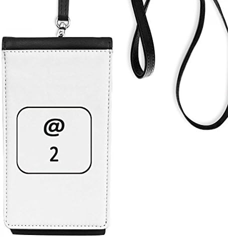 Симбол на тастатура 2 уметнички деко подарок моден телефон паричник чанта што виси мобилна торбичка црн џеб