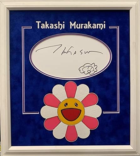 Takashi Murakami потпиша автограм 16 x18 дисплеј w/многу ретка скица со рачно нацртана