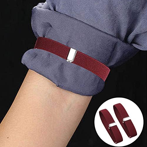 6 пара ракави за рака за мажи Еластични ленти за рака, прилагодливи ракави за ракави за ракави против лизгање на кошули за мажи за