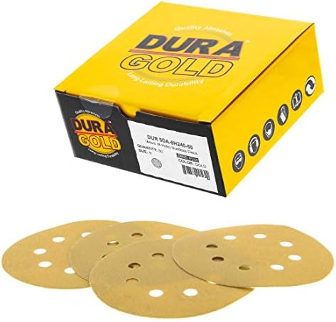Дура -злато 5 дискови за пескарење - 240 решетки, кука и јамка DA Подлога за поддршка и подлога за интерфејс за мека густина