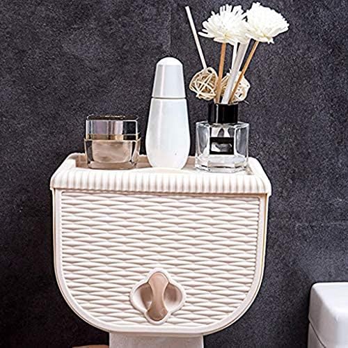 Држач за тоалетна хартија ZLDXDP Бања за бања, монтиран за само-лепете, тоалетна хартија за складирање на тоалетна хартија