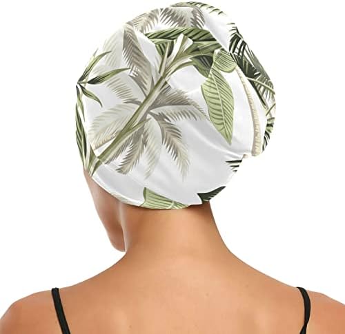 Womenените Beanie Hat Skull Worket Cap, ботаничка палма еластична модерна глава за ноќна ноќна капаче за спиење