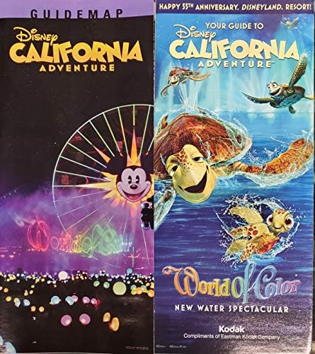 Дизниленд Парк Сет од 8 Мапа Туристички Водичи Со Калифорнија Авантура Приказна За Играчки Баз Лајтјеар ПМА3