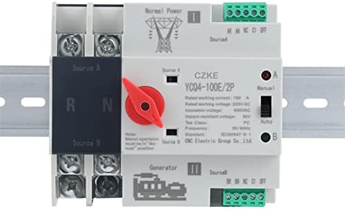 Axti ICQ4-100e Серија 2P 3P 4P Din Железница СО Двојна Моќност Автоматски Прекинувач За Пренос Прекинувачи За Електричен Селектор