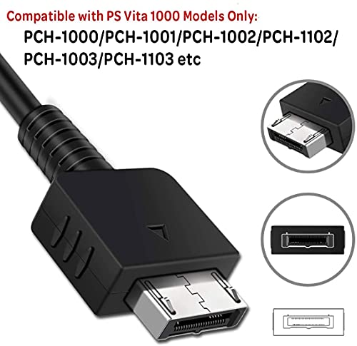 3,9ft кабел за полнач на PS Vita, кабел за замена на USB полнач, компатибилен со Sony PlayStation Vita, PSVITA 1000