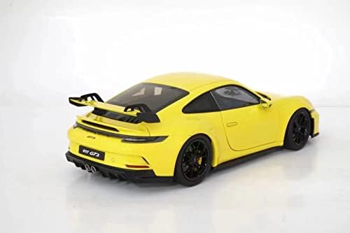 Возила на модели на скала Apliqe за Porsche 911 992 GT3 2021 Симулација легура целосна отворена скала Колекција на суперавтомобили модел 1:18