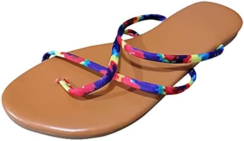 Womenените гладијатор Сандали лето плажа, рамен римски флип -флип, отворени пети чевли сандали за жени облечени папучи платформа солидна