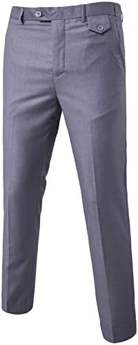 Маиифу-ГЈ Машки Стилски Тенок Истегнување Панталони Еднобојни Слаби Вклопуваат Удобност Панталони Лесни Удобност Деловни Панталони